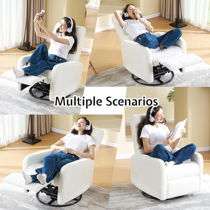 Swivel Rocking Chair with Massage & Heat