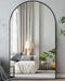 Full Length Mirror, 44"X72" Oversized Floor Mirror with Stand for Bedroom, Living Room Cloakroom, Black, Arch Style