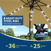 10FT Solar Patio Umbrella with LED Lights, UV Resistant Outdoor Shade