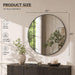 40 Inch round Mirror, Black Metal Frame Wall Mirror for Bathroom