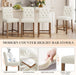 Bar Stools Set of 4, Fabric Counter Height Bar Stools,Beige