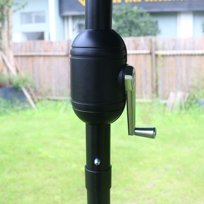 7.5' Patio Umbrella Outdoor Table Umbrella Tilt Crank Dark Green
