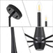 Black 6-Light Contemporary Farmhouse Chandelier Dining