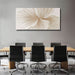 White and Gold Wall Art Abstract Floral Painting Modern 24X48 Artwork Minimalist Canvas for Bedroom Living Room Office Home Decoration