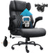 500Lbs Big and Tall Office Chair Adjustable Lumbar Support for Back Pain, Extra Wide Seat Executive Office Chair Thick Armrest Pad, Heavy Duty Base&Upgraded Wheels, Ergonomic Desk Chair