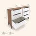 Lira Premium Dark Brown SolidWood Dresser SixDrawers