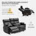 68" Power Reclining Loveseat with Heat & Massage, Wall Hugger Double Reclining Sofa with Console, Cup Holders & Storage, Power Recliner Couch for Camper, Trailer, RV, Home Theater Living Room