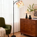 61“Dried Flowers Floor Lamp with 9W 3 Color Temperatures LED Bulb, Tall Standing Lamp with Adjustable Floral Lampshade for Living Room,Bedroom,Office