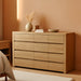 63" Dresser for Bedroom with 9 Drawers, Modern Dressers & Chests of Drawers with Metal Handles, Wooden Dresser TV Stand, Bedroom Dressers, for Bedroom, Hallway, Natural