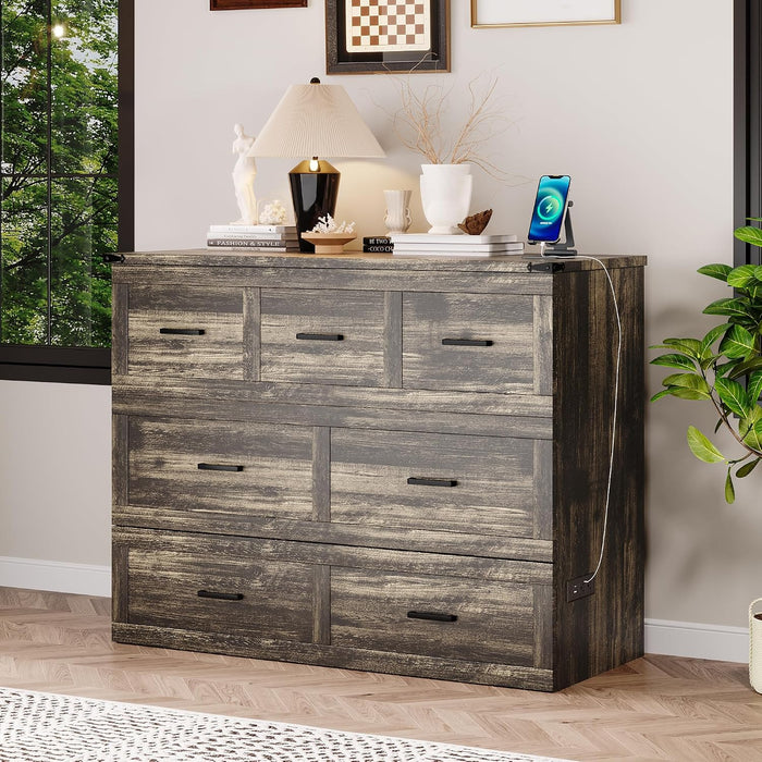 Full Murphy Bed With Integrated USB ChargingStation
