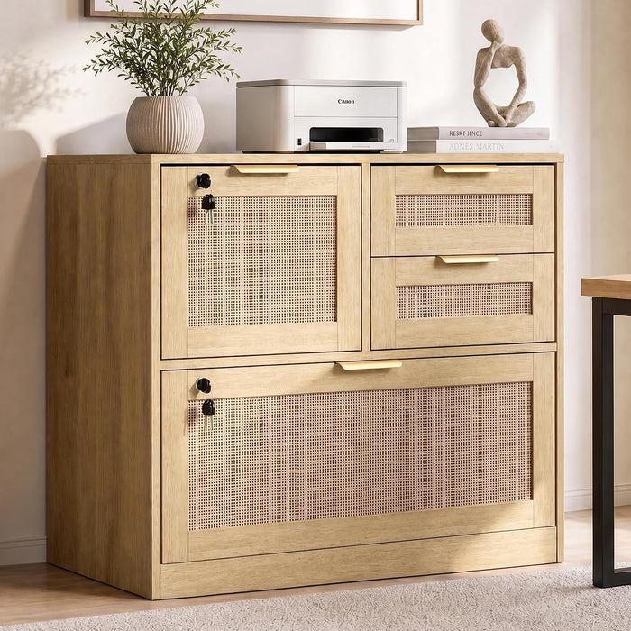 4 Drawer File Cabinet with Lock, Printer Stand Lateral