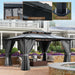 12x14ft Gray Hardtop Gazebo UVProtected Patio Outdoor