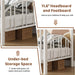 Metal Bunk Bed Twin over Twin, Heavy Duty Bunkbeds Frame with Arched Guardrail and Safety Ladder, Sturdy Steel Bed for Kids Boys Girls, Space-Saving, No Box Spring Needed, Modern White