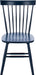 Home Collection Parker Farmhouse Navy Blue Windsor Spindle Solid Wood Dining Chair Set of 2