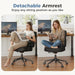 Office Desk Chair, PU Leather Computer Chair with Lumbar Support