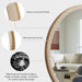 round Mirror 28 Inch,Linen-Texture Circle Wall Mirror for Bathroom, Bedroom, Entryway, Living Room