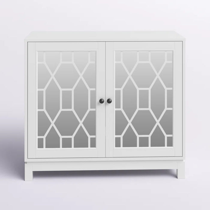 Alayna Accent Cabinet with USB Charging Ports and Mirrored Doors