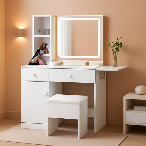 Vanity Desk With UltraBright LED Mirror Illumination