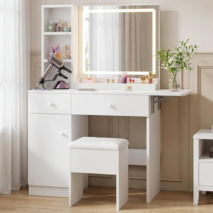 Vanity Desk With UltraBright LED Mirror Illumination
