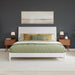 , Valencia King Solid Wood Low Profile Sleigh Platform Bed, White
