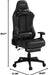 Gaming Chair with Footrest Speakers Video Game Chair Bluetooth Music Heavy Duty Ergonomic Computer Office Desk Chair (Black)