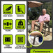 Folding Patio Chair - Ergonomic Design for Back Pain Relief