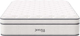 Jenna 14” Innerspring and Memory Foam Queen Mattress with Individually Encased Coils, White