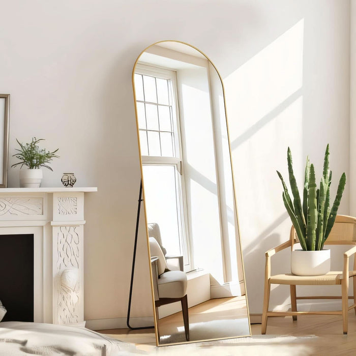 Arched Fulllength Mirror With Shatterproof Aluminum Frame