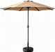 9FT Outdoor Patio Umbrella with Easy Crank - UV Resistant & Waterproof Market Umbrella with Ventilated Canopy, 8 Sturdy Ribs & Powder-Coated Frame for Garden, Deck, Backyard, Pool, Patio Table
