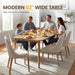 63 Inch Oak Finish SolidWood DiningTable Contemporary