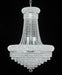 Empire Crystal Chandelier for Dining Room, 14 Light Chandelier Light Fixture for Foyer Entryway Living Room Stairway Bedroom Chrome Finish 24 Inch