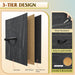 Dresser for Bedroom with 8 Drawers, Wide Fabric Dresser for Storage and Organization, Bedroom Dressers, Chest of Drawers for Living Room, Closet, Hallway, Charcoal Black Wood Grain Print