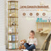 6 Tier RotatingBookshelf CornerDisplayUnit GoldFinish