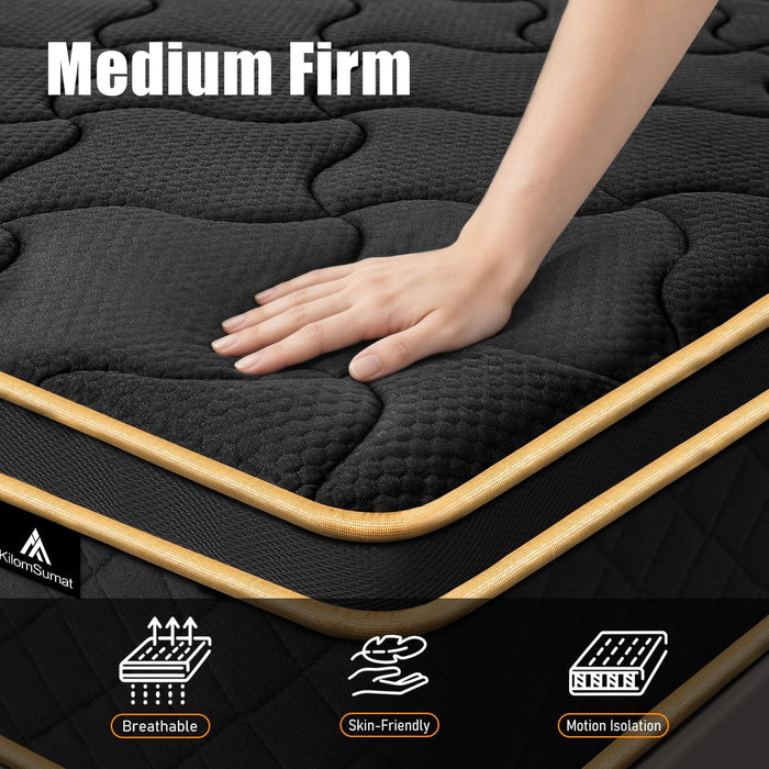 Twin Mattress 10 Inch Twin Size Mattresses in a Box Memory Foam Hybrid Twin Mattress Soft with Individual Pocket Spring for Motion Isolation, Edge Support, Medium Firm