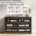 Fluted 6 Drawer Dresser for Bedroom, 50” Wide Dresser & Chest of Drawers with Curved Profile Design, Wood Mid Century Dressers for Bedroom, Living Room, Walnut