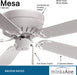 F566-WH Mesa 42" Ceiling Fan, White