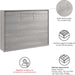 Queen Size Horizontal Contemporary Gray Murphy Bed