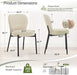 4" Modern Dining Chairs Set of 4, Beige Leather