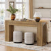 63-Inch Long Console Table, Farmhouse Narrow Sofa Table behind the Couch for Living Room, Entryway, Hallway, Foyer, Natural Brown