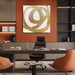Contemporary Neutral Artwork Line Wall Hangings Decor Gold Wall Paintings 28"X28" Decoration for Bedroom Wall Office Decor