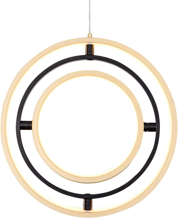 Black Gold Chandelier 11.8Inches Pendant Light Fixture