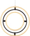 Black Gold Chandelier 11.8Inches Pendant Light Fixture