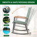 2 Pcs Outdoor Rocking Chairs Set,Upgraded High Back Patio Rocking Chairs Set,Breathable Textilene Fabric Rocking Chair for Porch,Patio,Garden,Balcony(Green)
