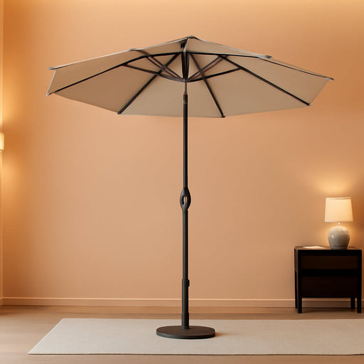 Patio Market Outdoor Table Umbrella with Auto Tilt and Crank, Large Sun Umbrella with Sturdy Pole & Fade Resistant Canopy, Easy to Set
