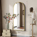 57"×20" Floor Length Mirror, Full Body Standing Mirror, Shatter-Resistant Glass & Slim Alloy Frame, Freestanding/Leaning/Wall Mount for Bedroom, Living Room & Entryway, Gold