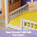 Queen House Floor Bed White MontessoriPlayhouse Fence