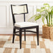 Home Collection Galway Coastal Black/Natural Cane Seat Cushion Dining Chair