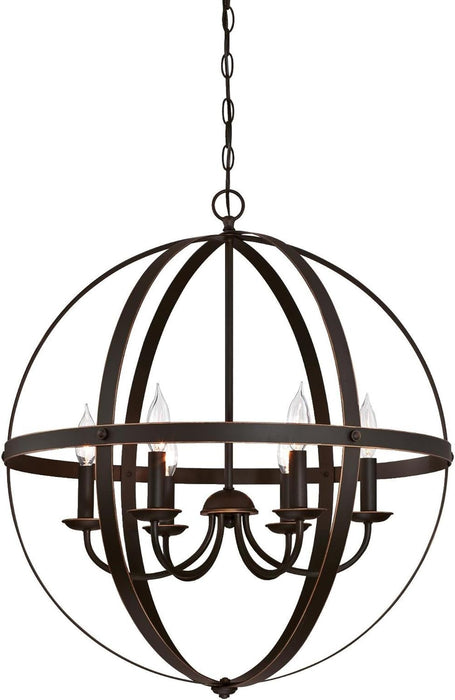 Oil Rubbed Bronze Six Light Residential Chandelier