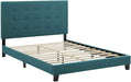 Melanie Tufted Fabric Upholstered Queen Platform Bed in Teal