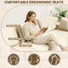 107Inches Cloudlike Sectional Sofa Left Chaise Beige